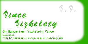 vince vizkelety business card